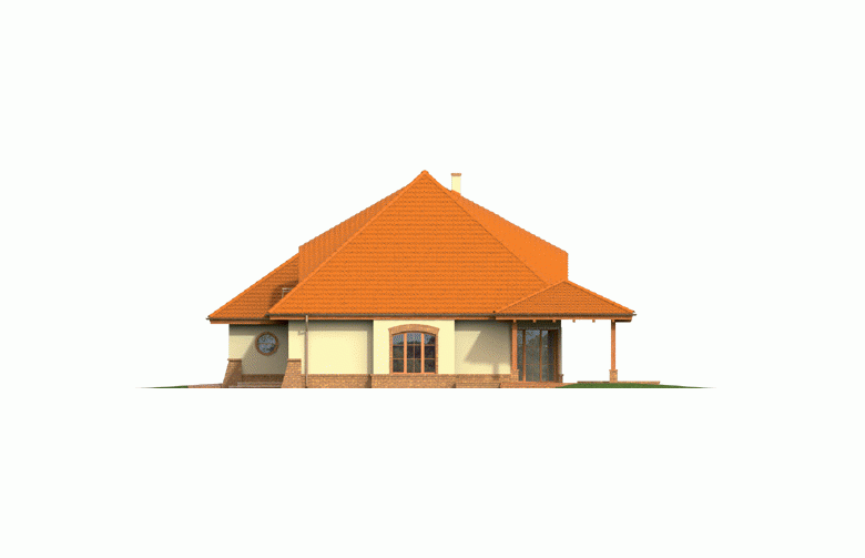 Projekt domu jednorodzinnego Seweryna (mała) G2 - elewacja 4