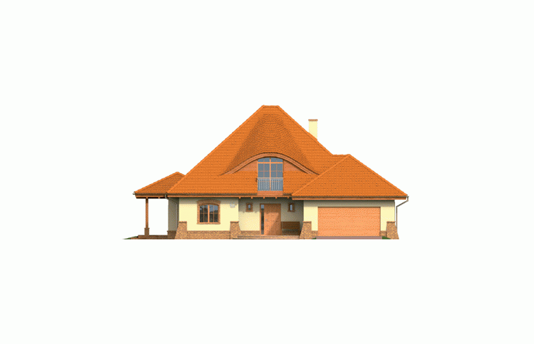Projekt domu jednorodzinnego Seweryna (mała) G2 - elewacja 1