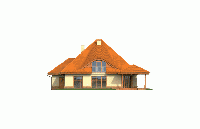 Projekt domu jednorodzinnego Seweryna (mała) G2 - elewacja 3