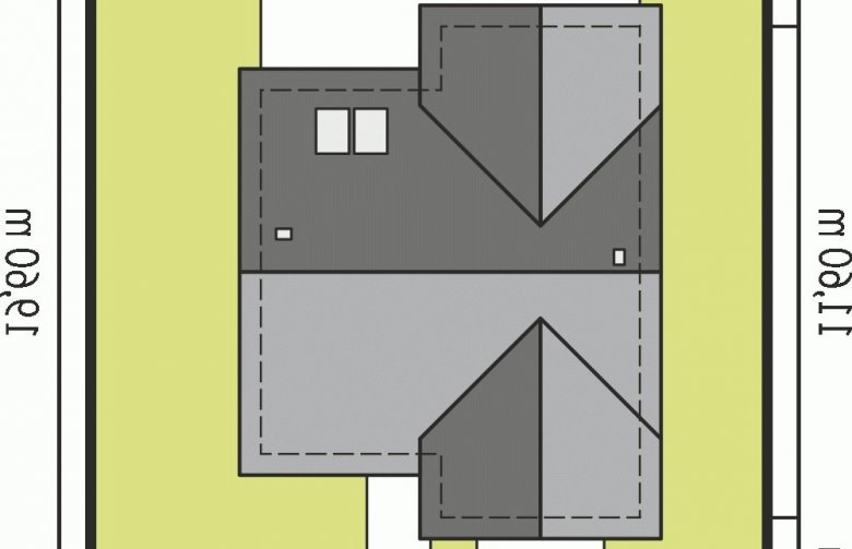 Projekt domu szeregowego Simba G1 - Usytuowanie - wersja lustrzana