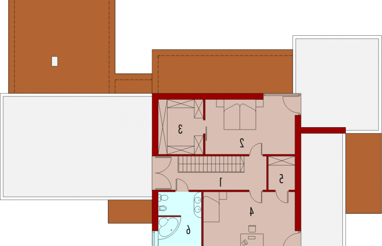 Projekt domu piętrowego Steps G2 - piętro i