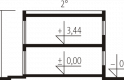 Projekt domu piętrowego Steps G2 - przekrój 1