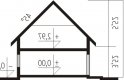 Projekt domu jednorodzinnego Stokrotka G1 - przekrój 1