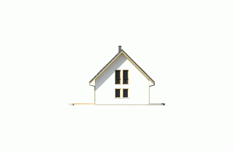 Projekt domu jednorodzinnego Syrenka - elewacja 4