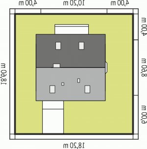 Usytuowanie budynku Syrenka w wersji lustrzanej