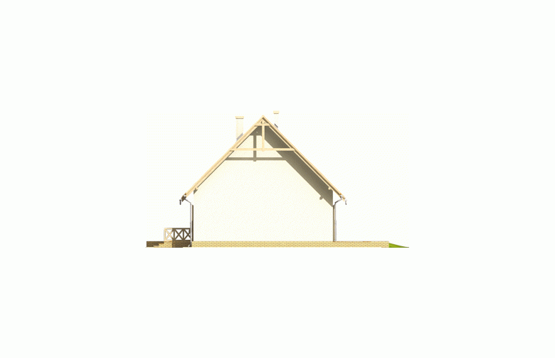 Projekt domu jednorodzinnego Śnieżynka - elewacja 4