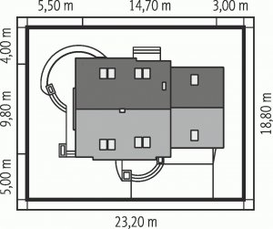 Usytuowanie budynku Śnieżynka IV G2