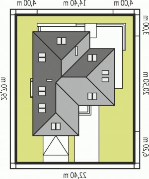 Usytuowanie budynku Teo (mały) G2 w wersji lustrzanej