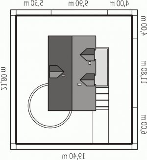 Usytuowanie budynku Teodozja w wersji lustrzanej