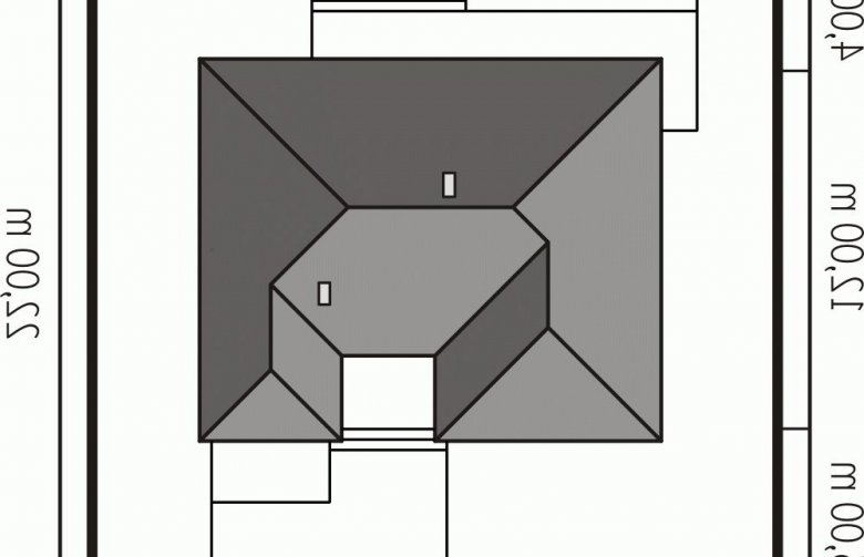 Projekt domu dwurodzinnego Teosia G1 - Usytuowanie - wersja lustrzana