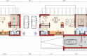 Projekt domu dwurodzinnego Terenia G1 - parter