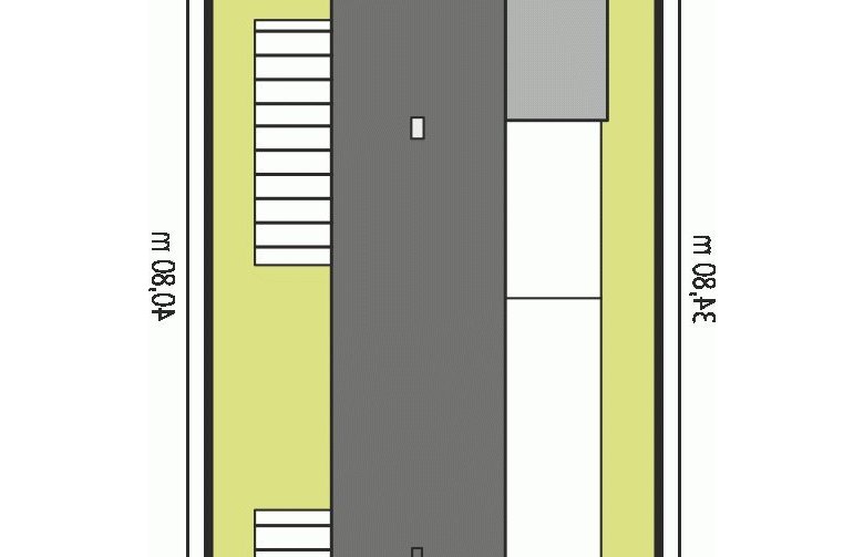 Projekt domu dwurodzinnego Terenia G1 - Usytuowanie - wersja lustrzana