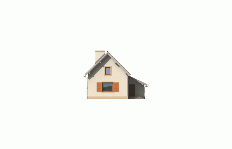 Projekt domu dwurodzinnego Tereska - elewacja 1