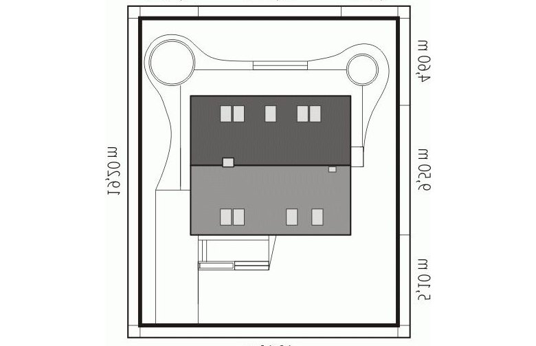 Projekt domu wielorodzinnego Tim - Usytuowanie - wersja lustrzana