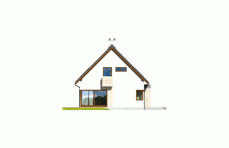 Projekt domu wielorodzinnego Tim G1 (wersja A) - elewacja 2