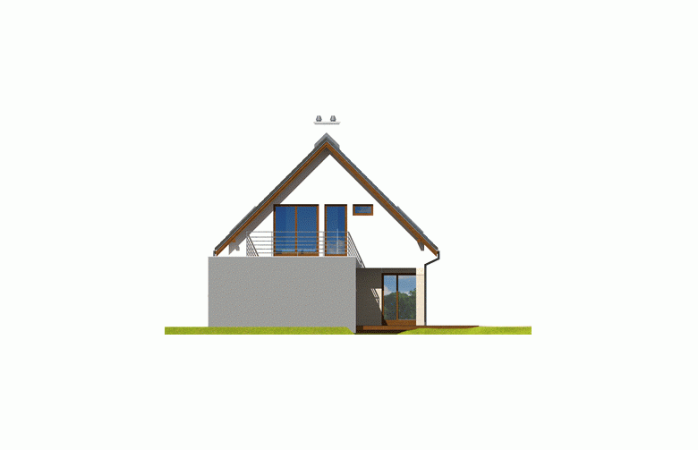 Projekt domu wielorodzinnego Tim G1 (wersja A) - elewacja 4