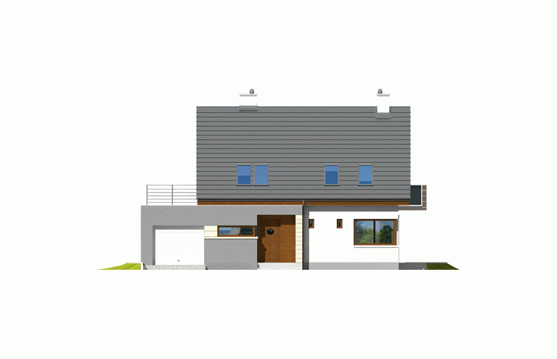 Projekt domu wielorodzinnego Tim G1 (wersja A) - elewacja 1