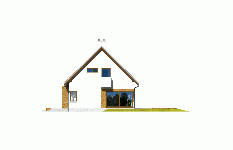 Projekt domu wielorodzinnego Tim G1 (wersja B) - elewacja 2