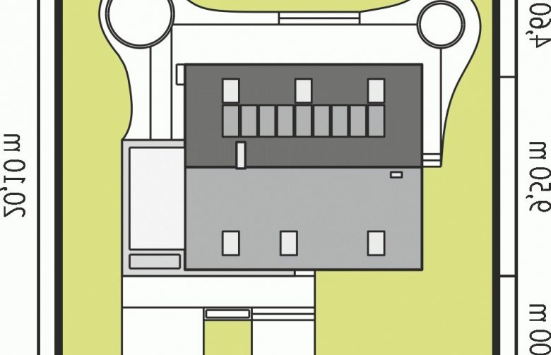 Projekt domu wielorodzinnego Tim II G1 - Usytuowanie - wersja lustrzana