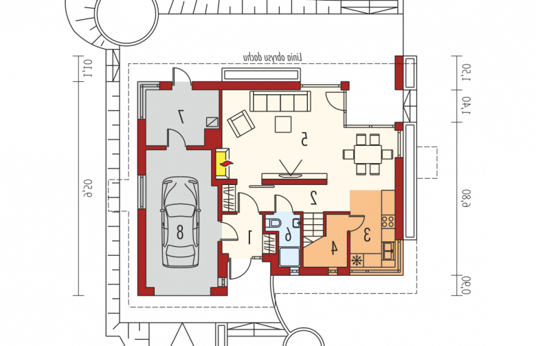 Projekt domu wielorodzinnego Tolek II G1 - parter