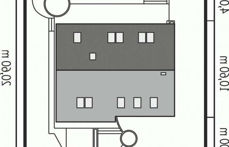 Projekt domu wielorodzinnego Tolek II G1 - Usytuowanie - wersja lustrzana