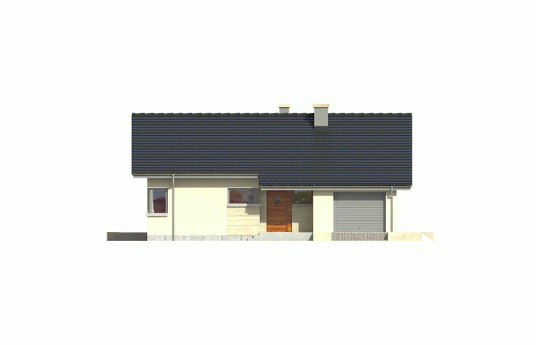 Projekt domu dwurodzinnego Tori G1 - elewacja 1