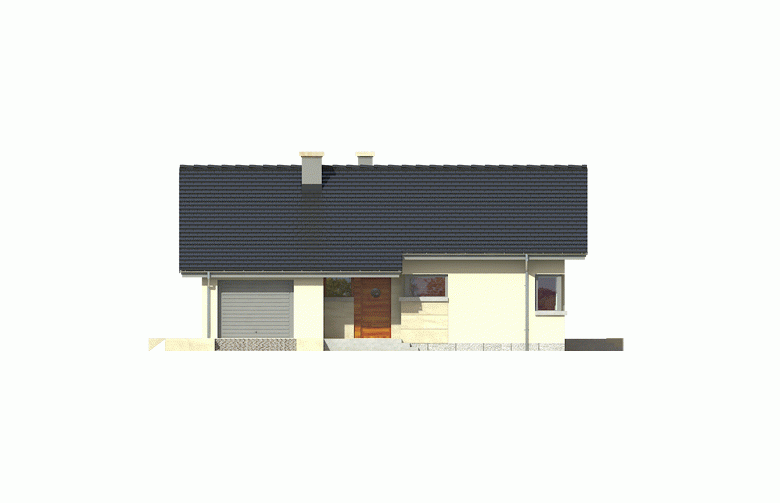 Projekt domu dwurodzinnego Tori G1 - elewacja 1
