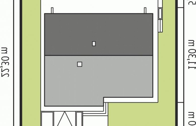 Projekt domu dwurodzinnego Tori G1 - Usytuowanie - wersja lustrzana