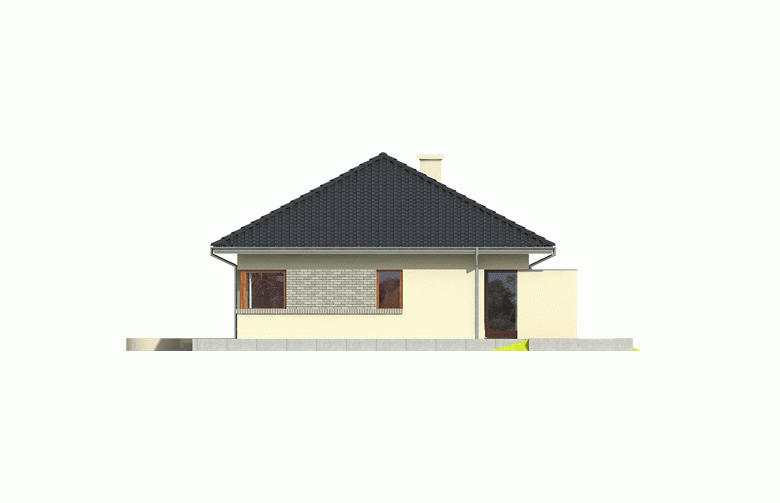 Projekt domu parterowego Tori II - elewacja 2