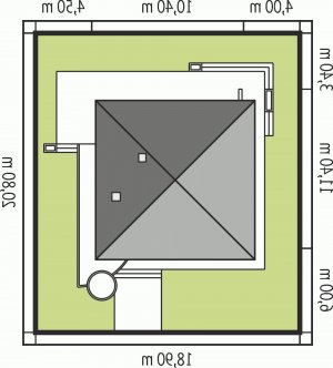 Usytuowanie budynku Tori II w wersji lustrzanej