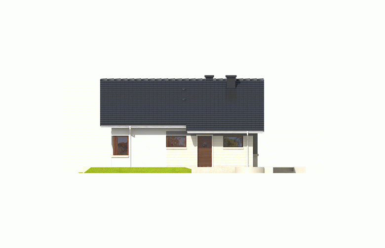 Projekt domu dwurodzinnego Tori III - elewacja 1