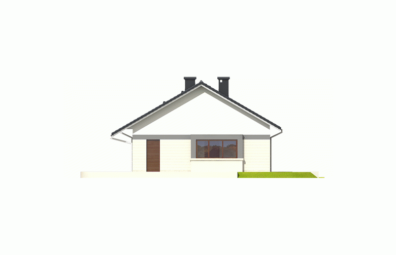 Projekt domu dwurodzinnego Tori III - elewacja 4