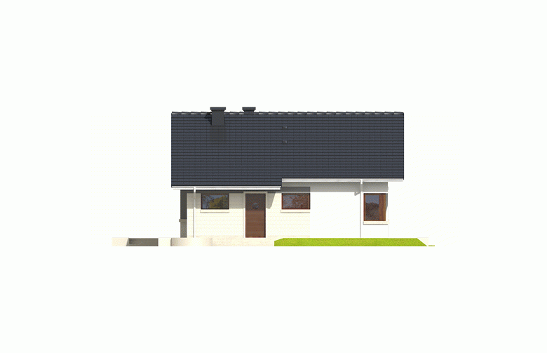 Projekt domu dwurodzinnego Tori III - elewacja 1