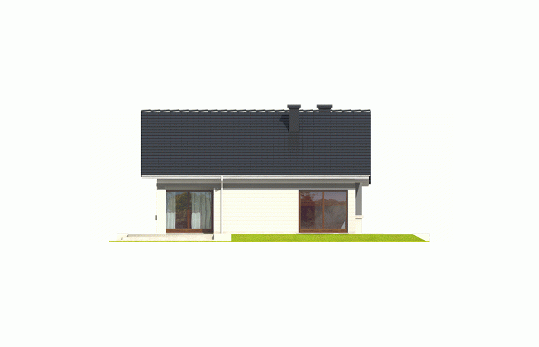 Projekt domu dwurodzinnego Tori III - elewacja 3