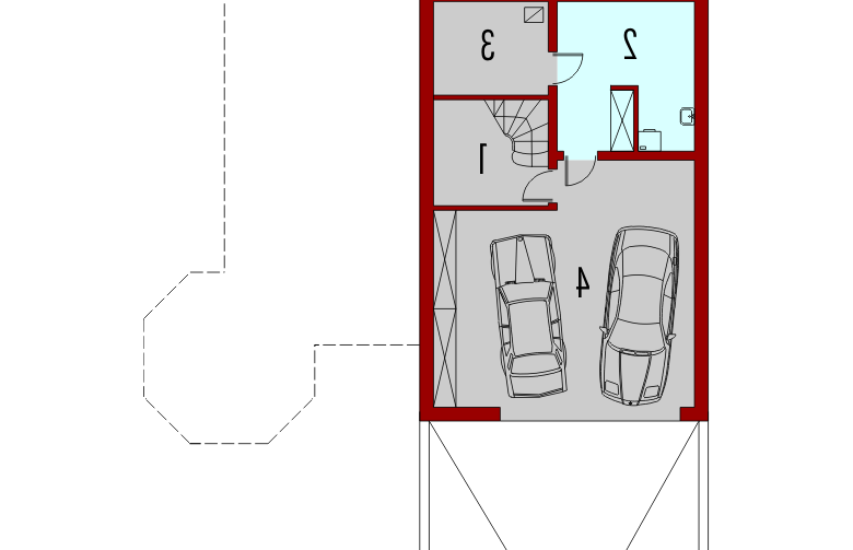 Projekt domu wielorodzinnego Tulipan G2 - piwnica