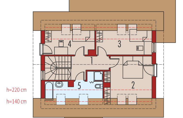 Projekt domu wielorodzinnego Liv 1 Leca® DOM - poddasze