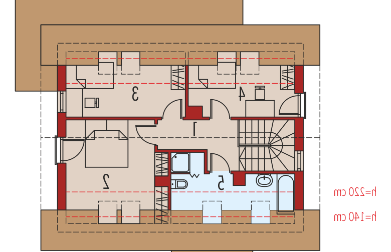 Projekt domu wielorodzinnego Liv 1 Leca® DOM - poddasze