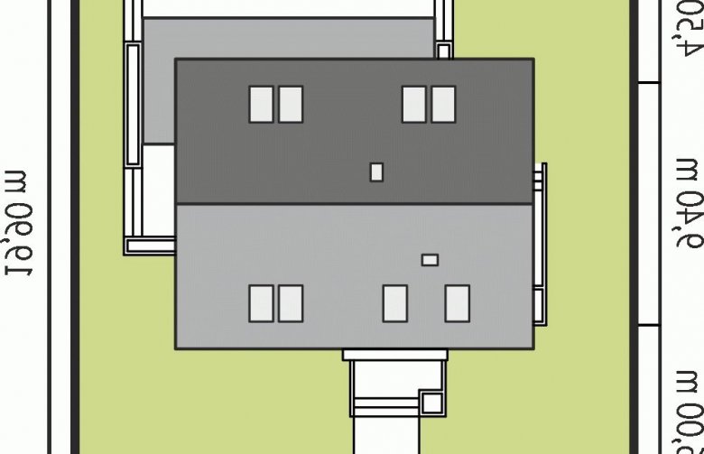 Projekt domu wielorodzinnego Liv 1 Leca® DOM - Usytuowanie - wersja lustrzana