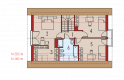 Projekt domu wielorodzinnego Liv 2 - poddasze