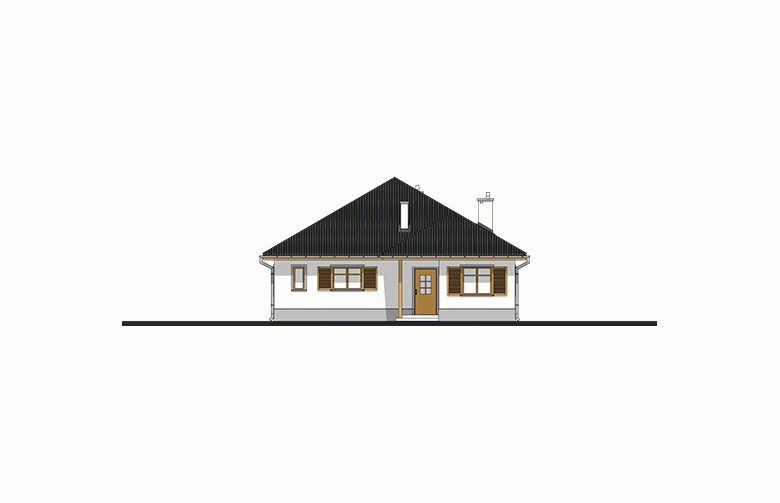 Projekt domu dwurodzinnego Wiktoria - elewacja 1