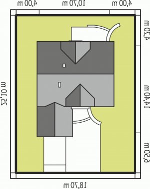 Usytuowanie budynku Wiolka G1 w wersji lustrzanej