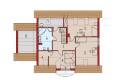 Projekt domu wielorodzinnego Wisienka G1 - poddasze