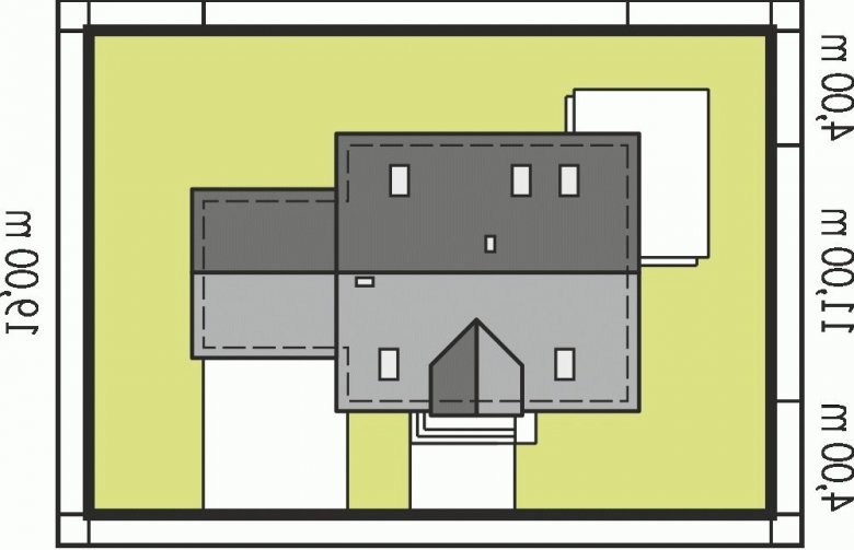 Projekt domu parterowego Wisienka G2 - Usytuowanie - wersja lustrzana