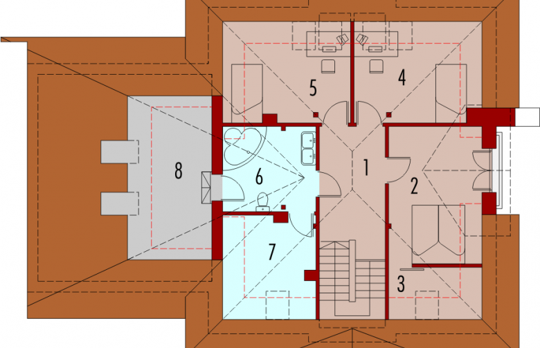 Projekt domu wielorodzinnego Zenobia G2 - poddasze