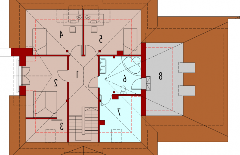 Projekt domu wielorodzinnego Zenobia G2 - poddasze