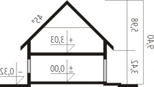 Przekrój projektu Zenobia G2 w wersji lustrzanej