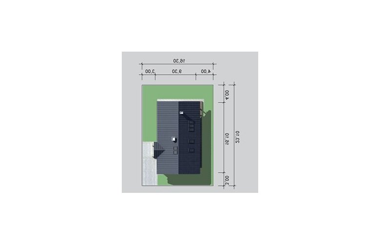 Projekt domu dwurodzinnego LK&908 - Usytuowanie - wersja lustrzana