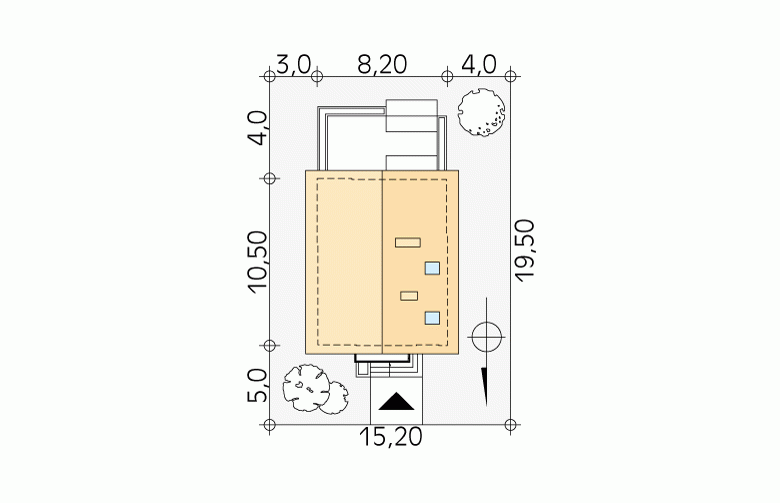 Projekt domu tradycyjnego Lilia 2 - Usytuowanie