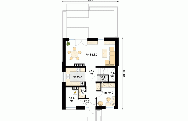 Projekt domu tradycyjnego Lilia 3 - 