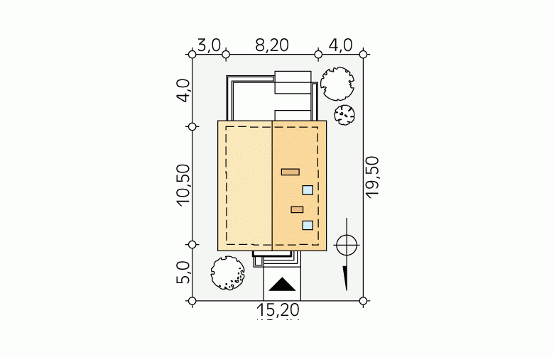 Projekt domu tradycyjnego Lilia 3 - Usytuowanie